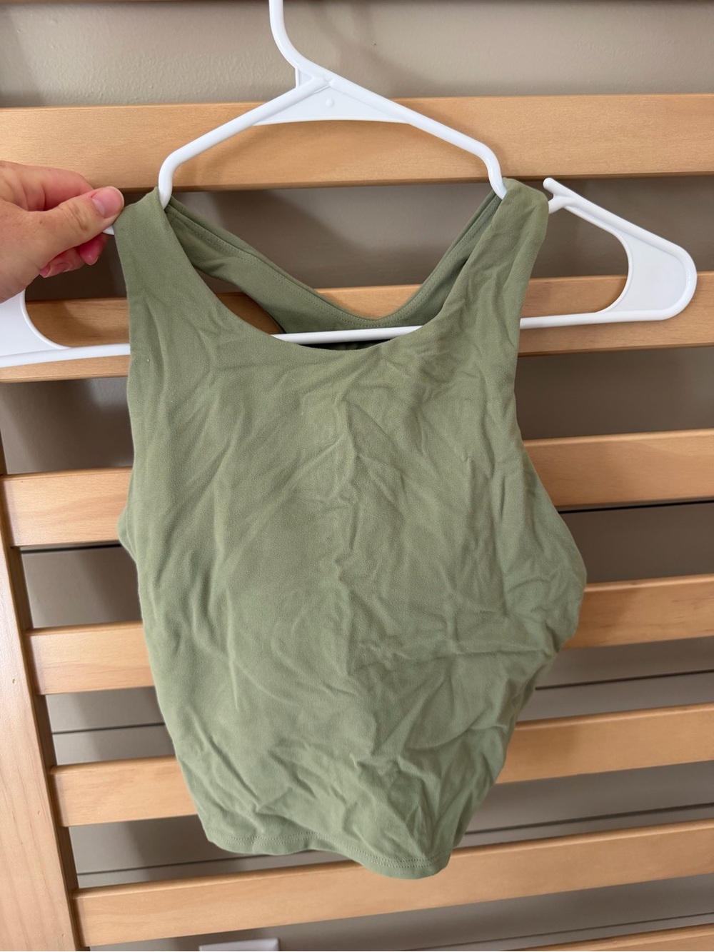 Athleta Olive Green Crop Top, S